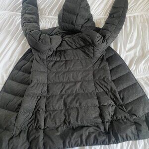 Uniqlo charcoal puffer coat